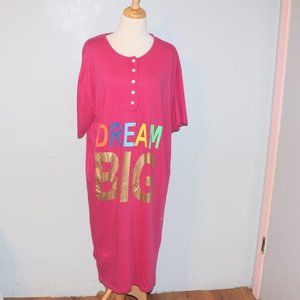 Cocoom One Size Fits Most Pink Dream Big Sleep Night Shirt
